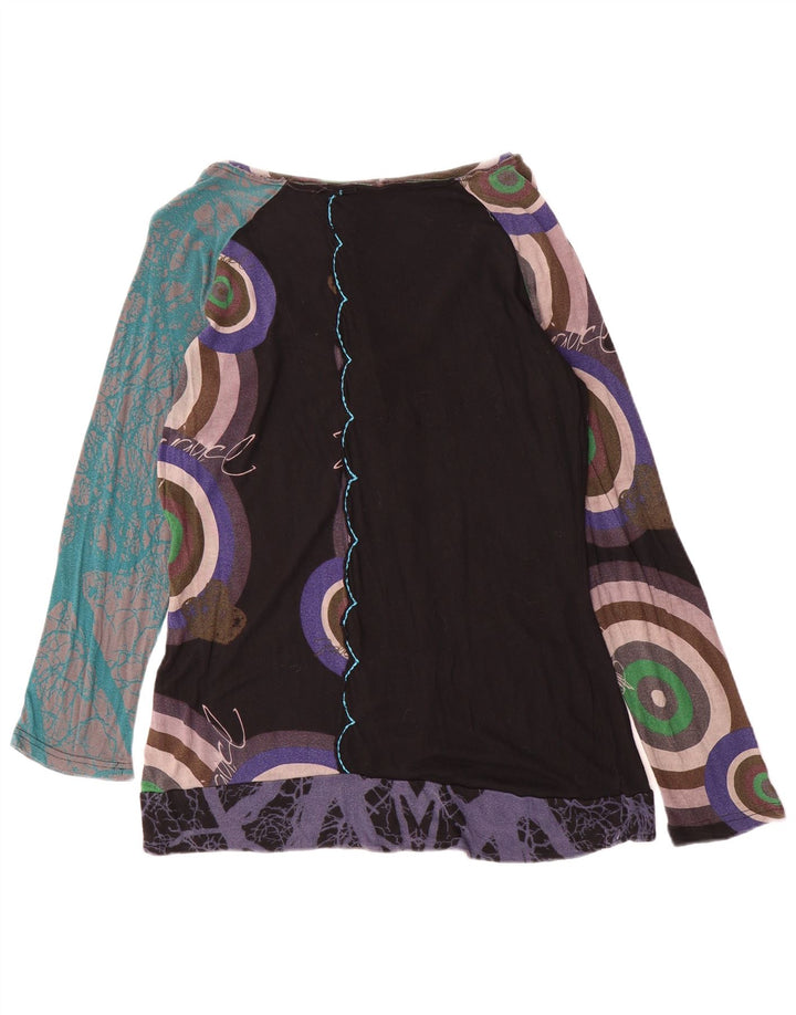 Damski top tunikowy Desigual w abstrakcyjny wzór UK 18 XL, wielobarwna wiskoza