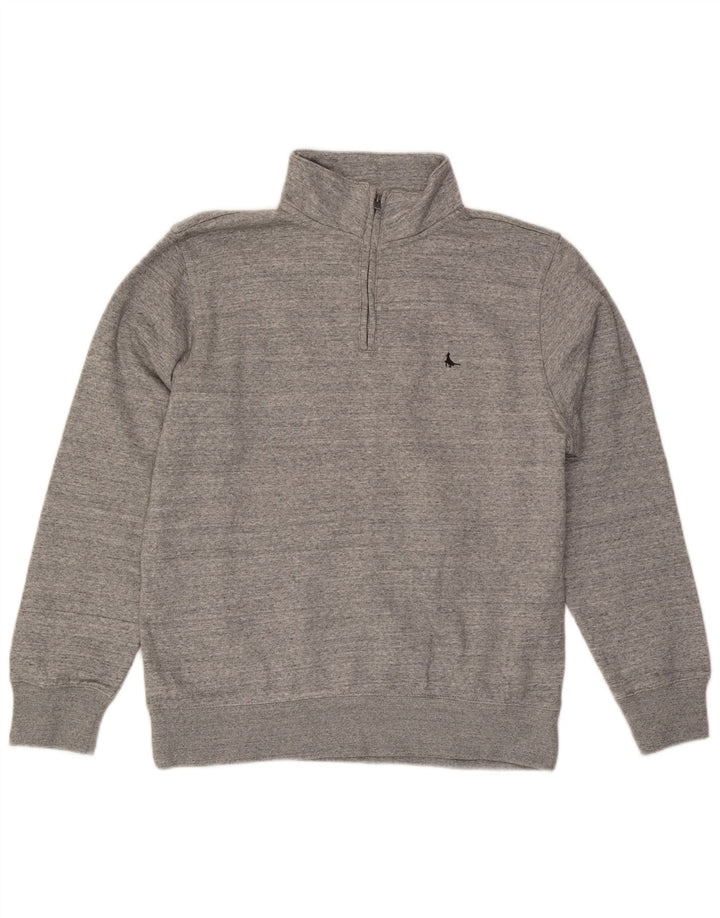 Męska bluza Jack Wills z zamkiem błyskawicznym i klasycznym krojem, duża, szara, nakrapiana