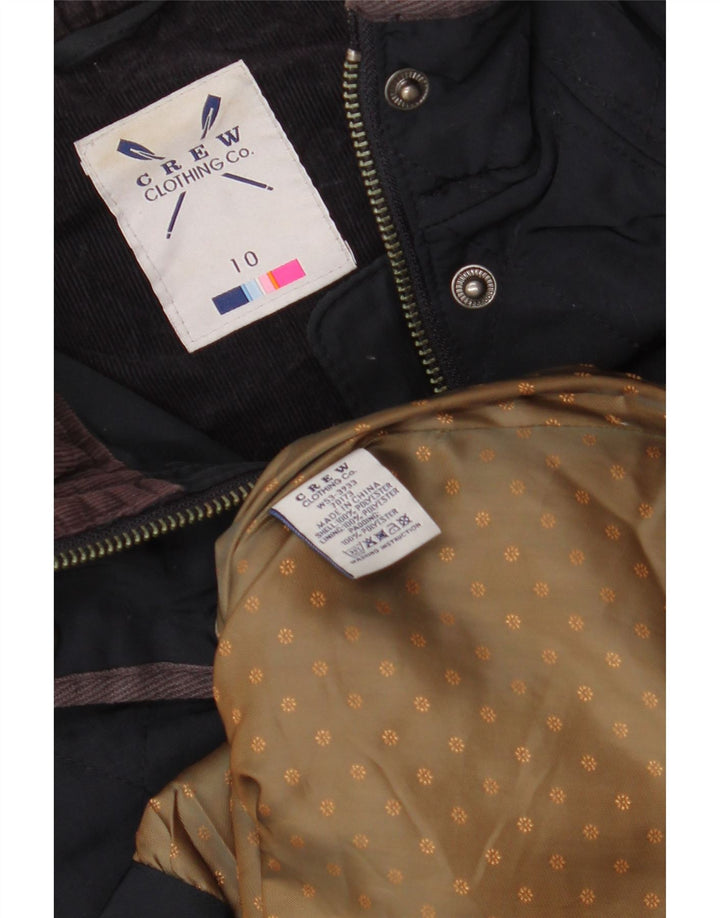 CREW CLOTHING Damska pikowana kurtka oversize UK 10, mała, granatowa