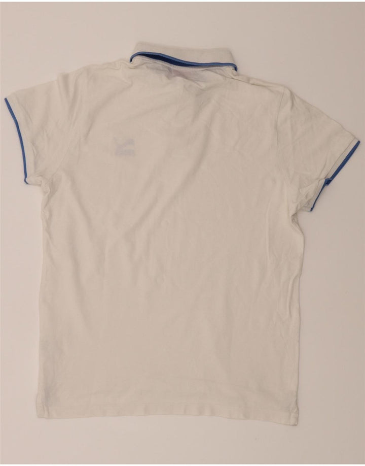 PUMA Mens Polo Shirt Large White Vintage Puma and Second-Hand Puma from Messina Hembry 