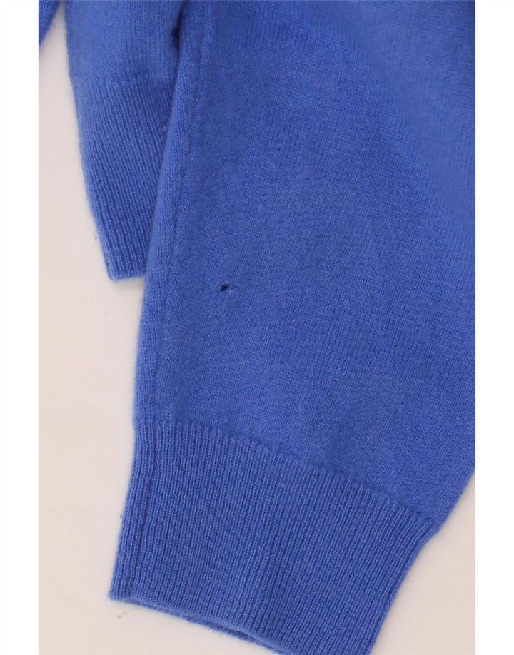 Męski sweter z okrągłym dekoltem Massimo Dutti XL, niebieska wełna