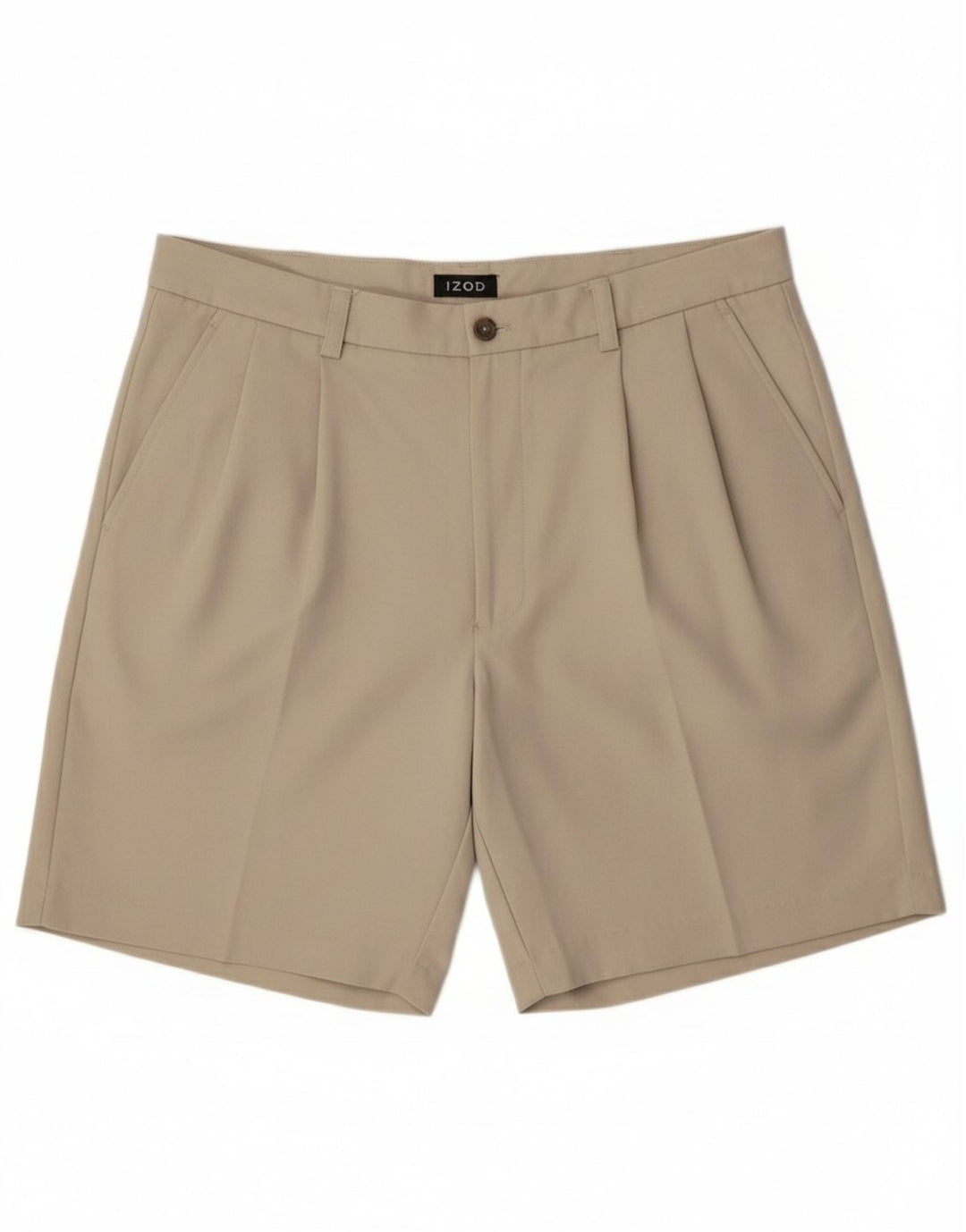Męskie szorty Chino Izod W34, duże, beżowe, poliestrowe