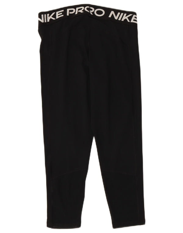 Damskie legginsy NIKE Dri Fit Graphic UK 14, duże, czarne, poliestrowe