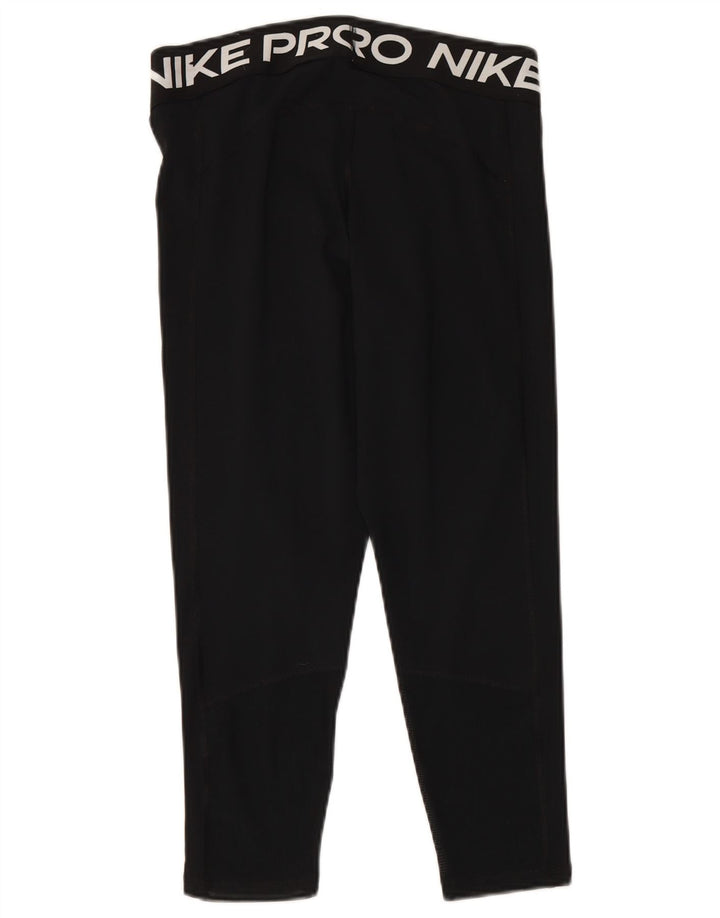 Damskie legginsy NIKE Dri Fit Graphic UK 14, duże, czarne, poliestrowe