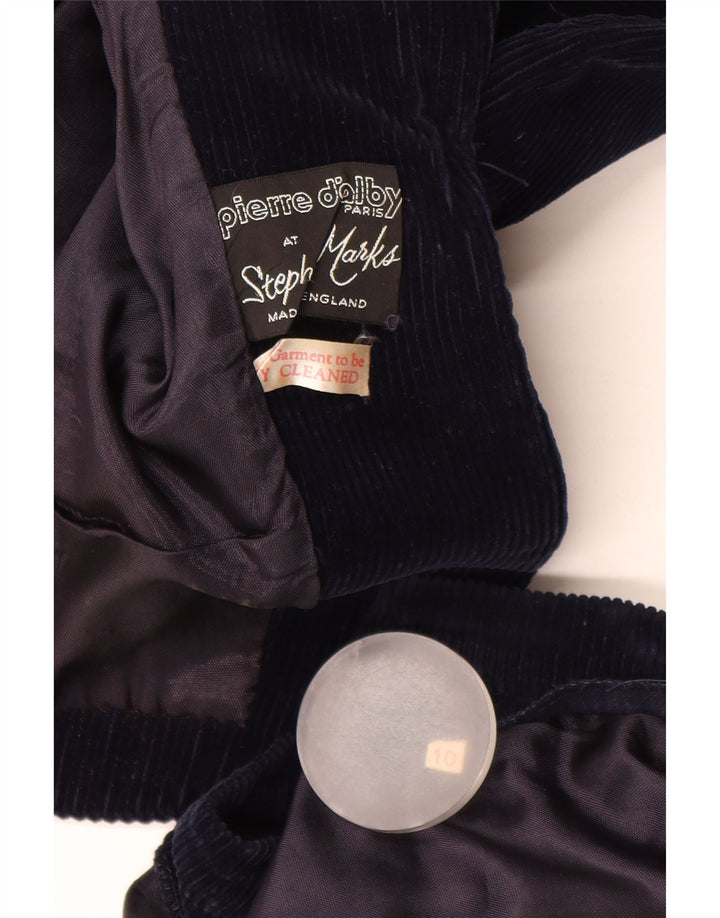 PIERRE D'ALBY Damski zestaw dwuczęściowych spódnic sztruksowych UK 10 Small W24 Granatowy