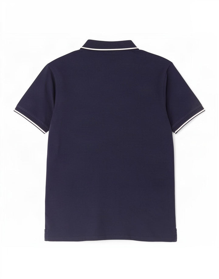 Męska koszulka polo Lyle & Scott, średnie granatowe paski