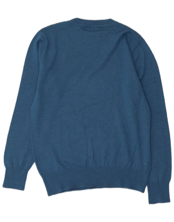 Damski sweter z okrągłym dekoltem NAPAPIJRI UK 16, duży, niebieski, wełniany