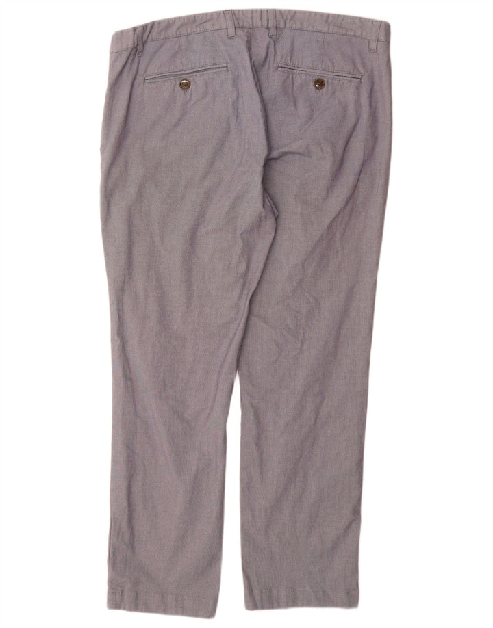 Męskie proste spodnie chino Ted Baker W38 L30, niebieskie, bawełniane