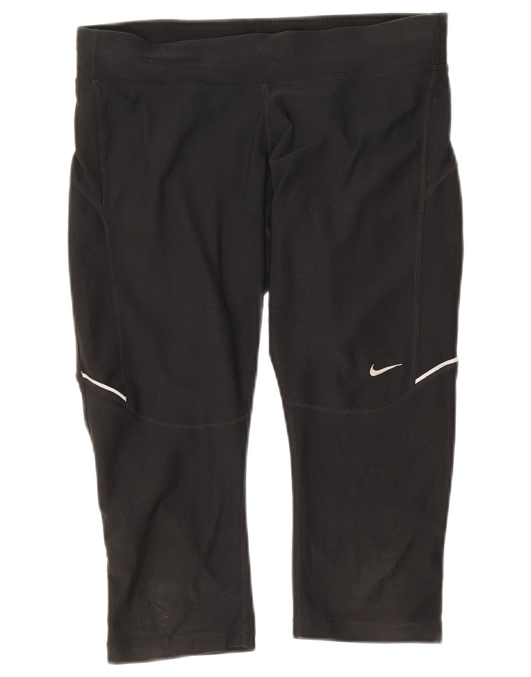 Damskie legginsy Nike Dri Fit Capri UK 10, małe, czarne, poliestrowe