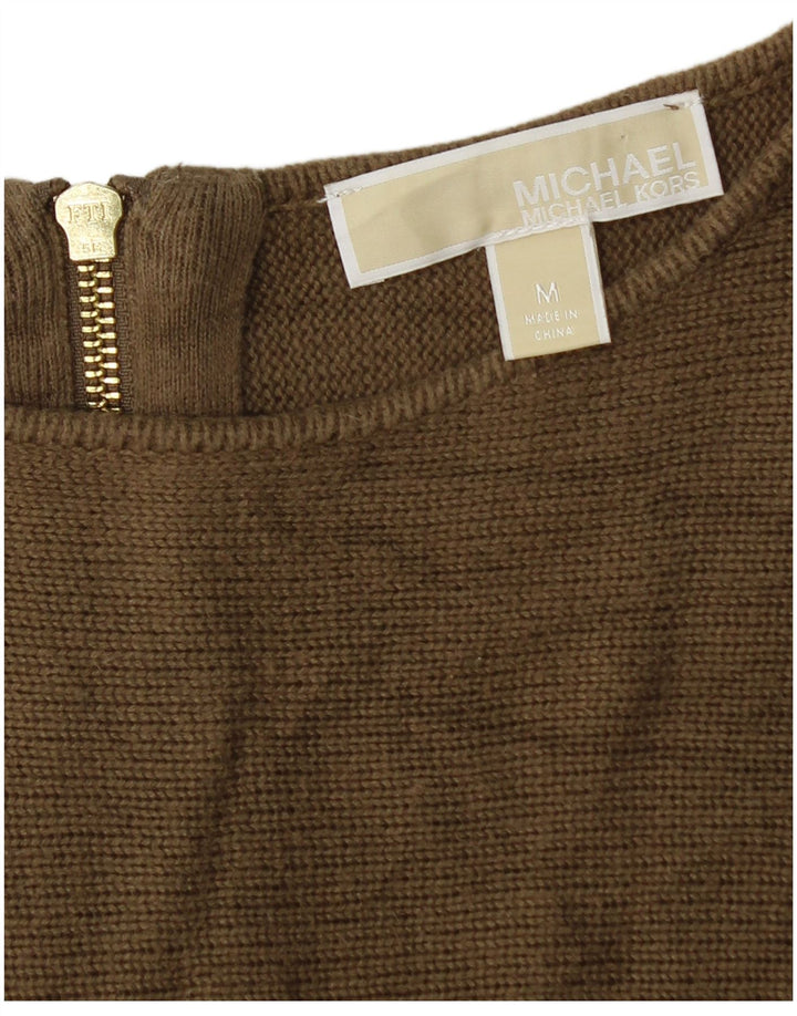 Damski sweter Michael Kors z dekoltem w łódkę, UK 14, średni khaki