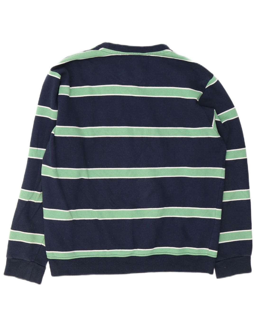 Crew Clothing Męska bluza z kapturem Sweter Średni granatowy bawełniany w paski