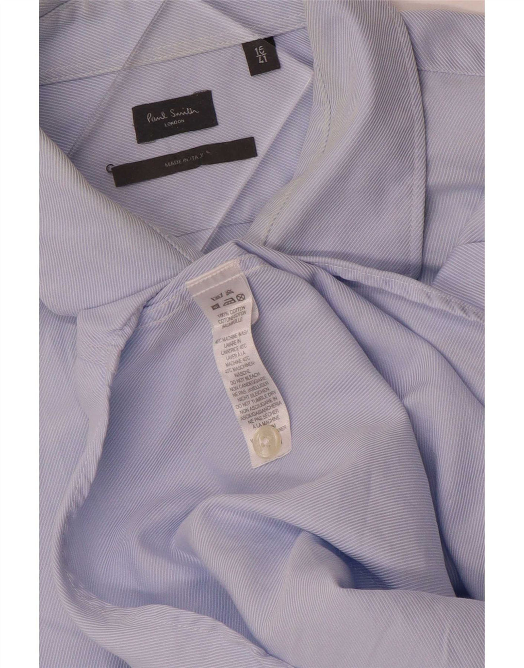 Koszula męska Paul Smith, rozmiar 41 16, duża niebieska bawełniana w prążki
