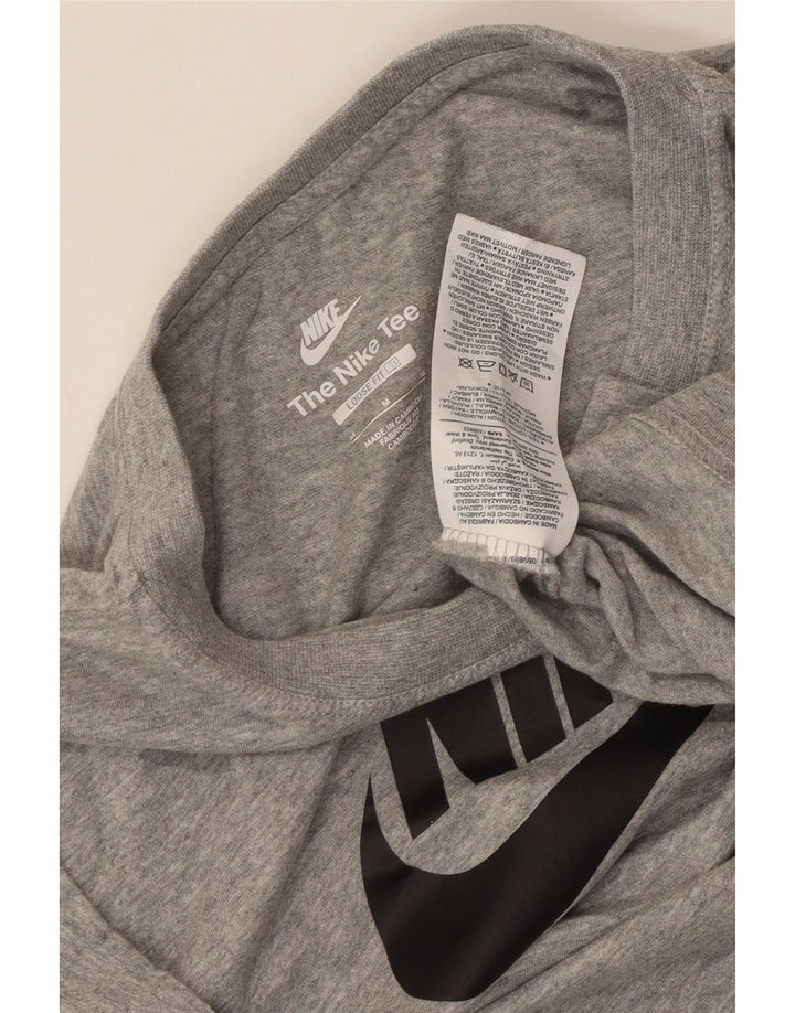 T-shirt damski NIKE Crop Loose Fit Graphic Top UK 14 Średni szary nakrapiany