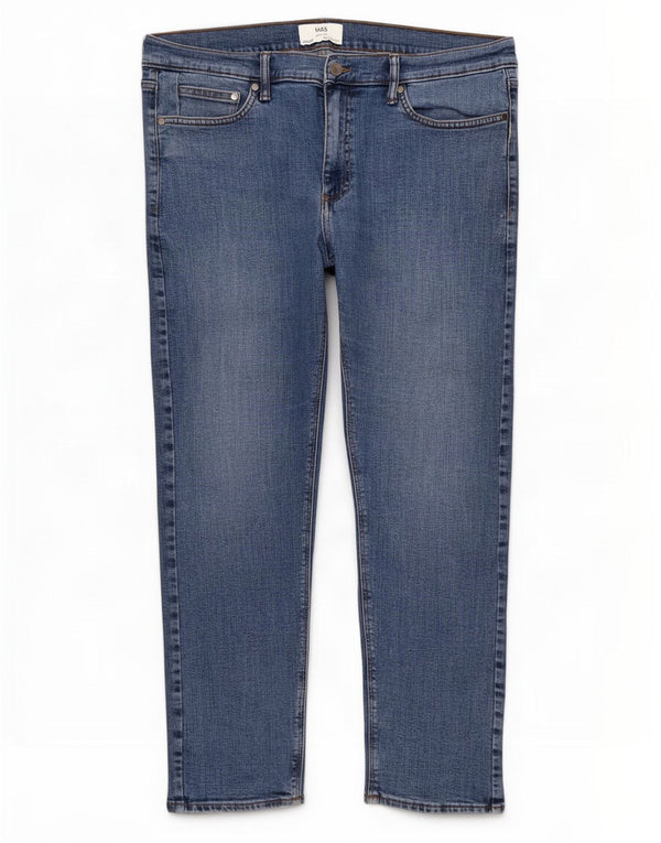 Marks & Spencer Męskie jeansy slim W36 L29 Niebieskie bawełniane