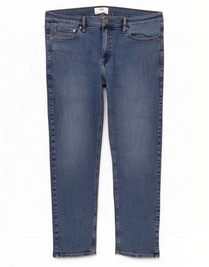 Marks & Spencer Męskie jeansy slim W36 L29 Niebieskie bawełniane