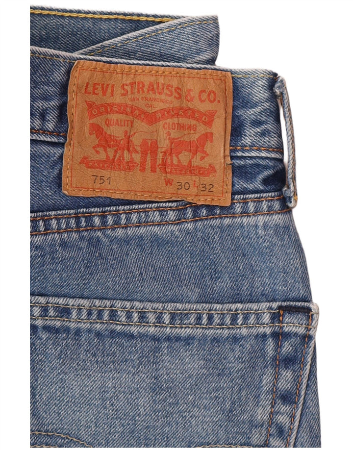 Męskie jeansy Levi's 751 Straight W30 L32 Niebieskie bawełniane