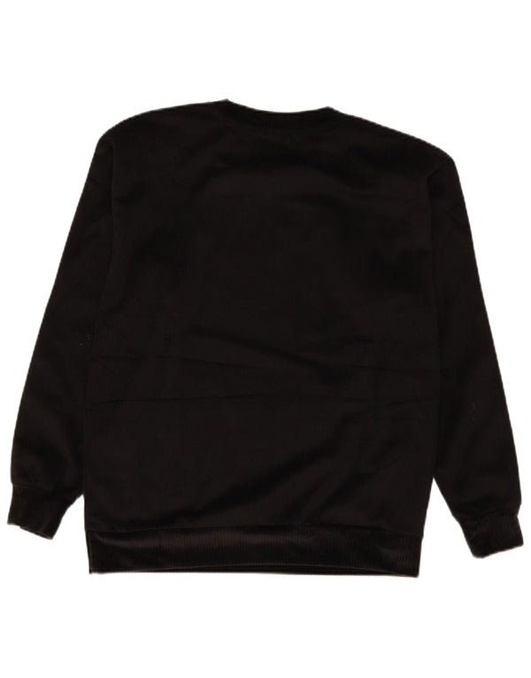 Adidas Damska bluza oversize welurowa Jumper UK 6 XS Czarny poliester