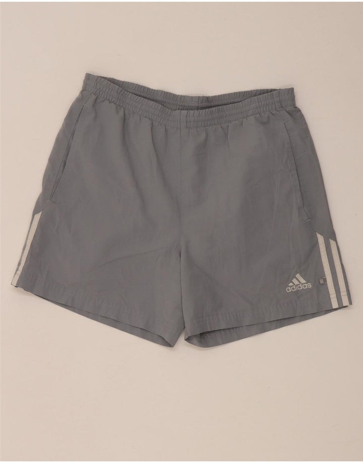 Męskie spodenki sportowe Adidas, małe, szare, poliestrowe