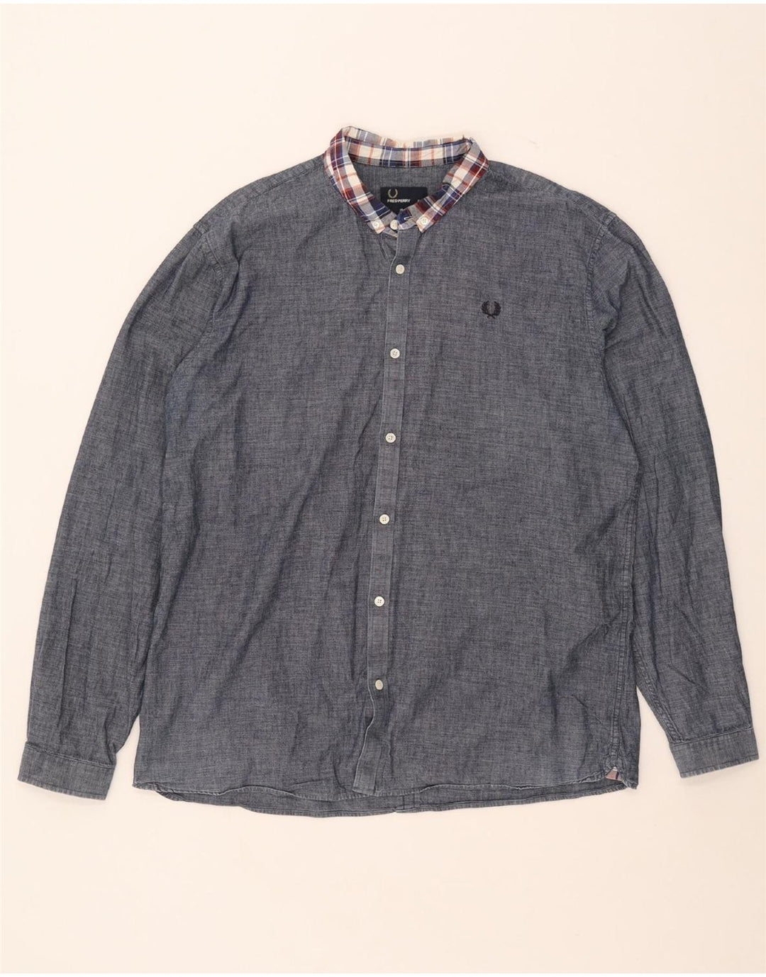 Koszula męska Slim Fit Fred Perry XL, granatowa