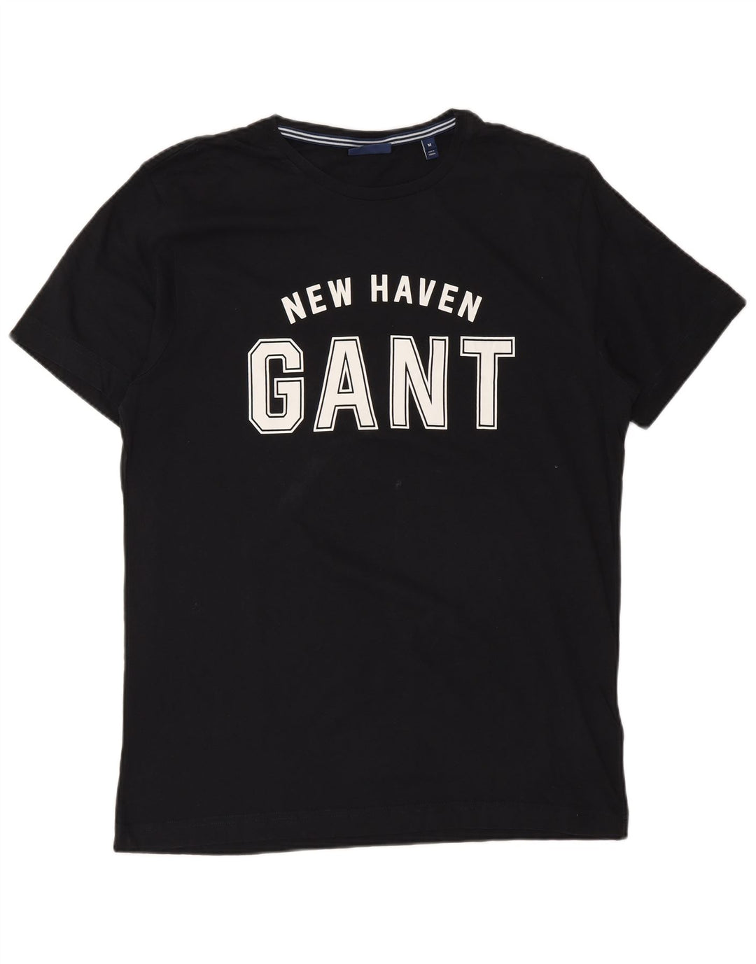 Męski T-shirt z grafiką Gant New Haven, średni czarny, bawełniany