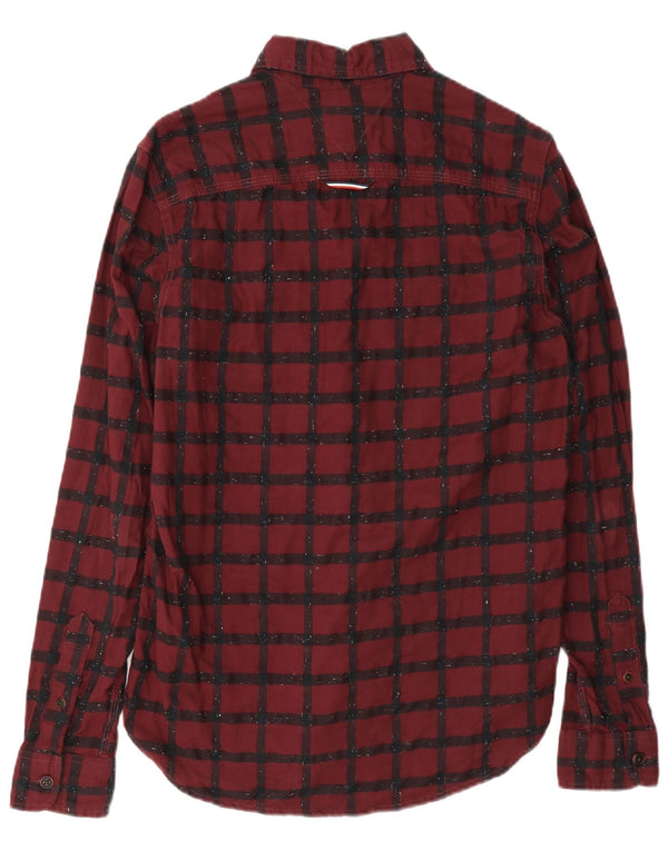 Męska koszula flanelowa Tommy Hilfiger XS w bordową kratkę