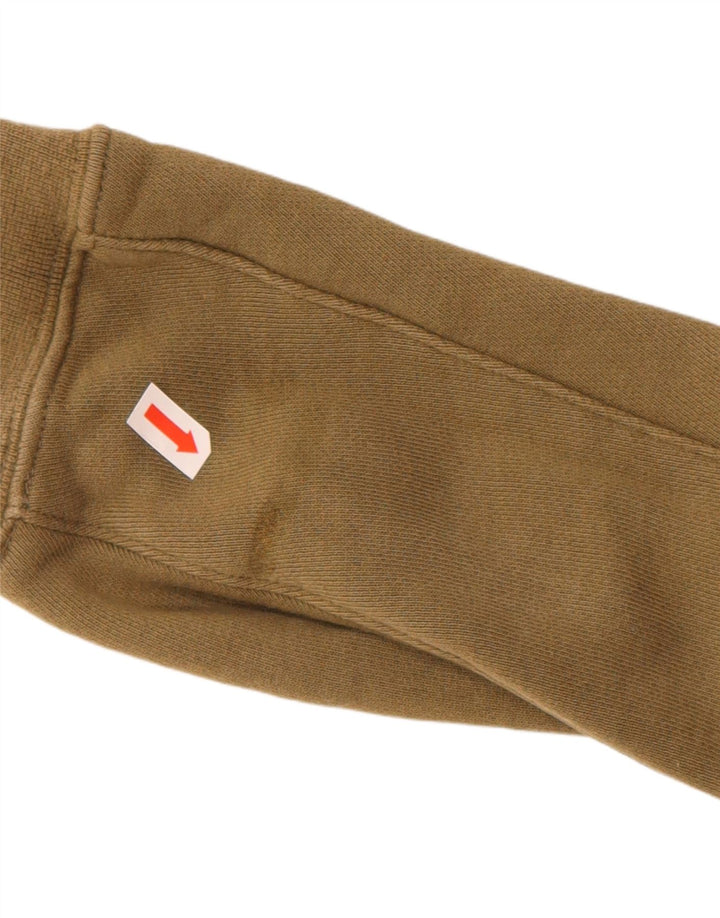 Męski sweter z kapturem i zamkiem NIKE, bawełna w kolorze khaki