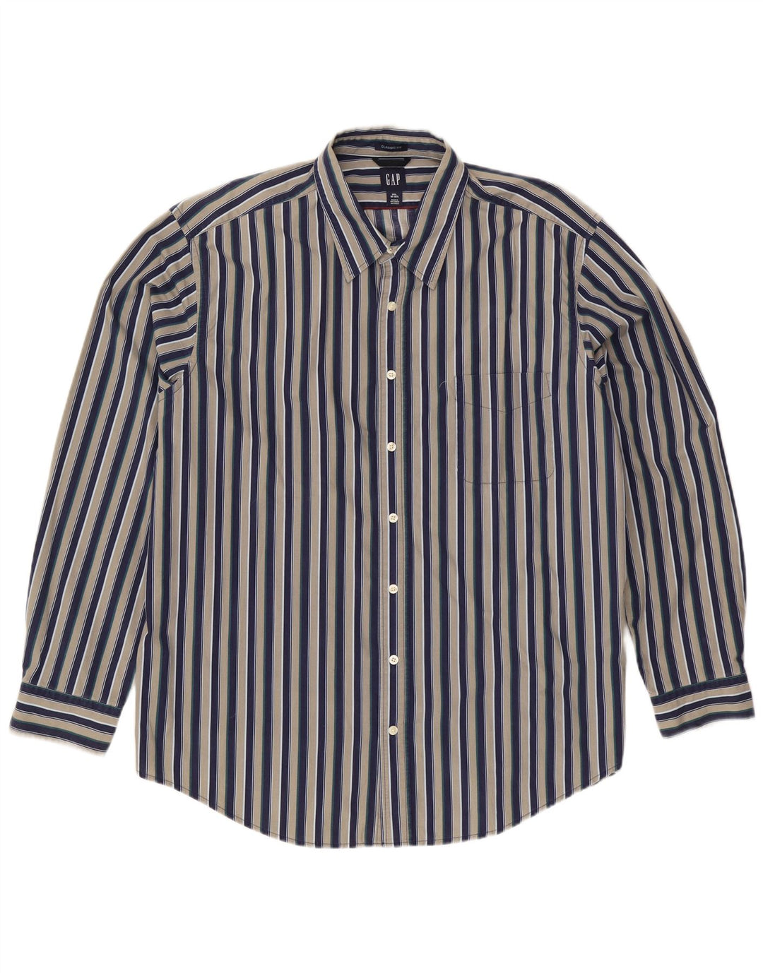 Koszula męska Gap o klasycznym kroju, rozmiar 18 1/2 2XL, wielobarwna, bawełniana w paski
