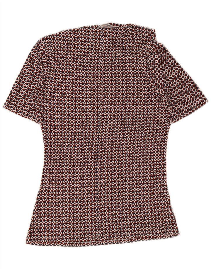 Damska bluzka weekendowa Max Mara Top UK 12 Medium Red Geometric
