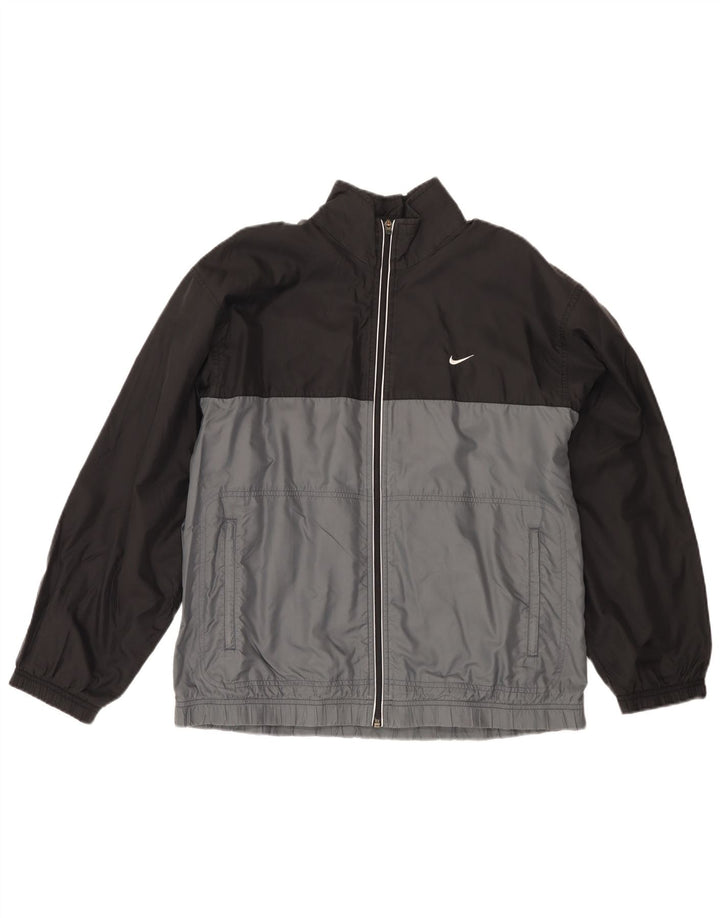 Męska kurtka dresowa Nike UK 39/41, poliester w kolorze średnioszarym