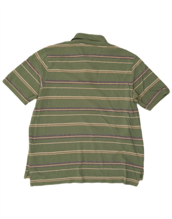 Męska koszulka polo Eddie Bauer, duża, bawełniana w zielone paski
