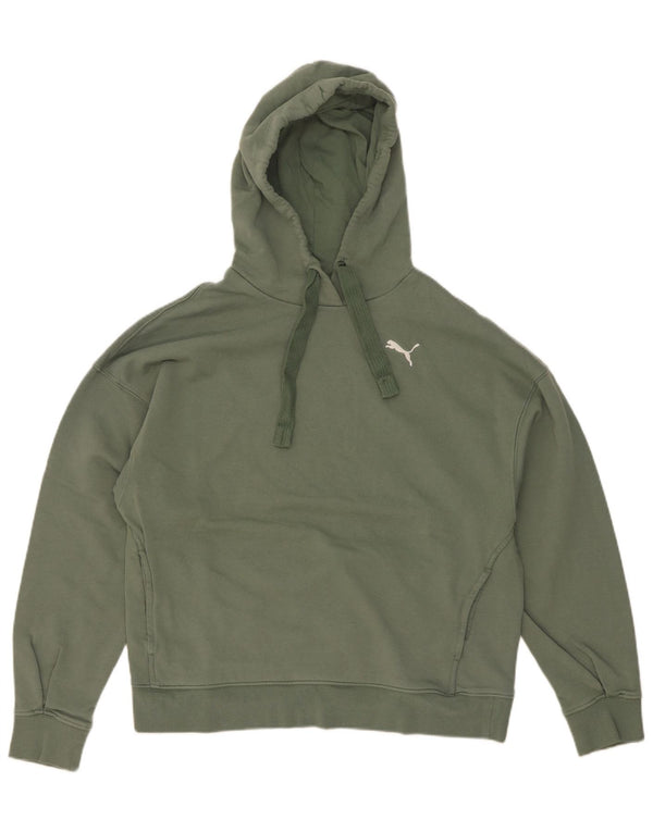 Damska bluza z kapturem Puma UK 14 Średnia zielona bawełna