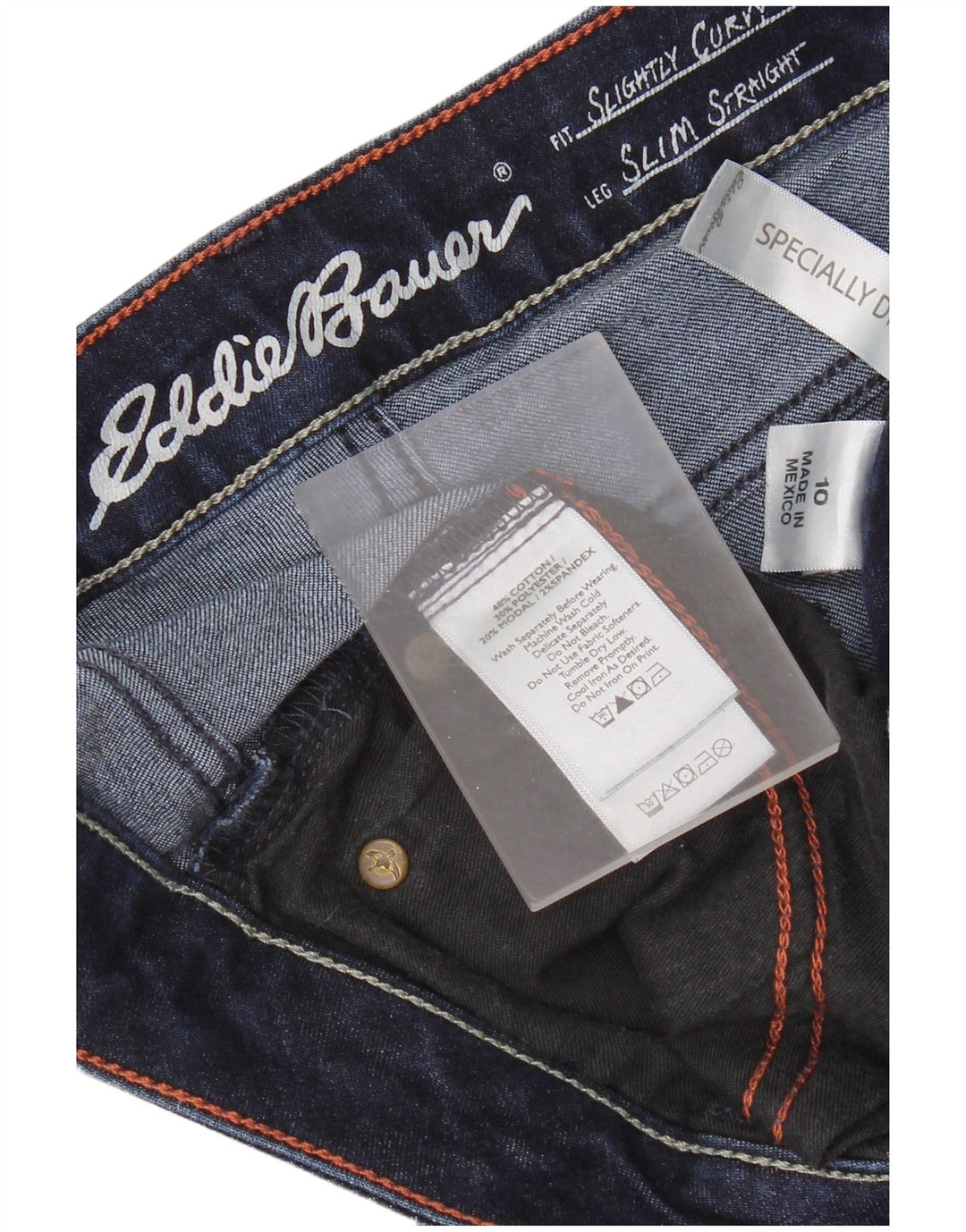 Damskie proste dżinsy Eddie Bauer US 10 Large W30 L31 Granatowe