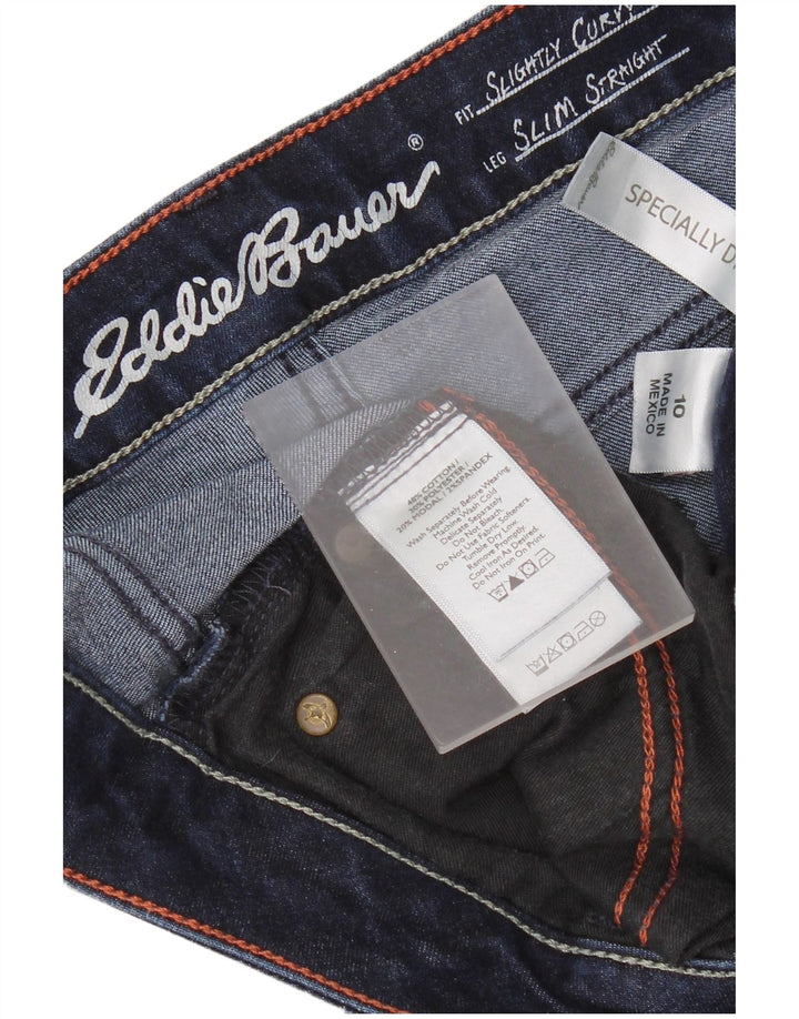 Damskie proste dżinsy Eddie Bauer US 10 Large W30 L31 Granatowe