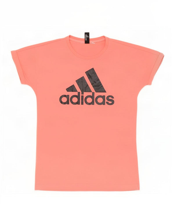 Damska koszulka graficzna Adidas Top UK 10 Mały różowy