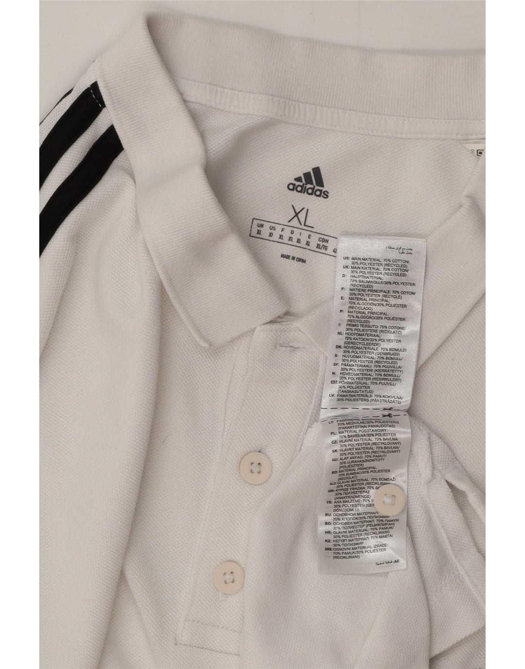 Męska koszulka polo ADIDAS XL, biała, bawełniana