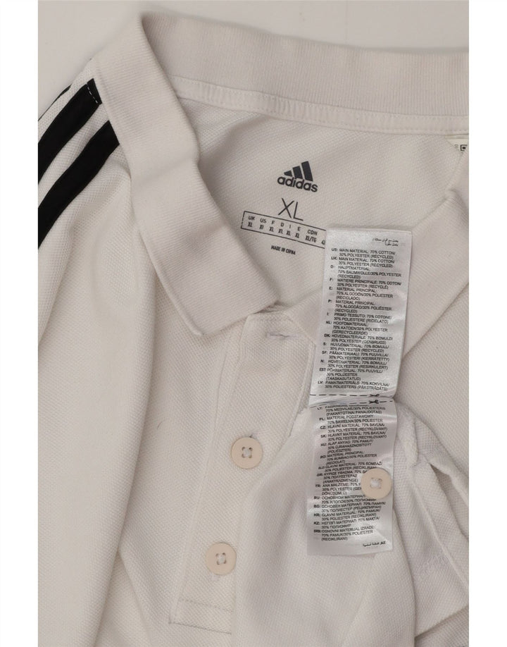 Męska koszulka polo ADIDAS XL, biała, bawełniana