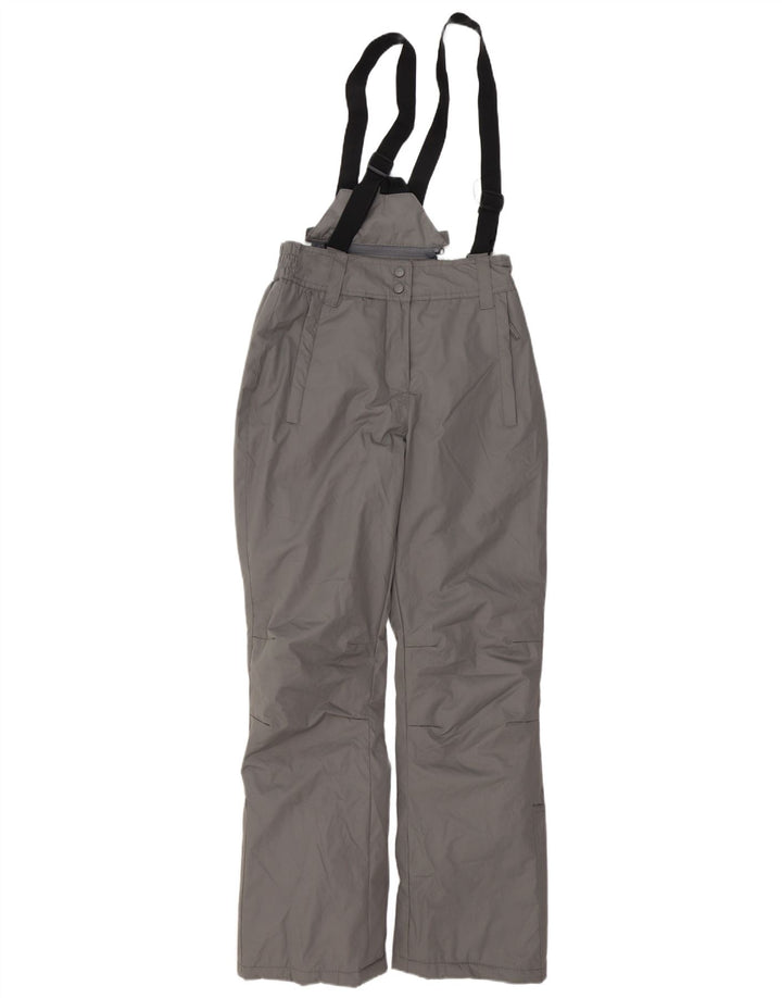 MOUNTAIN WAREHOUSE Damskie spodnie narciarskie ogrodniczki UK 8, małe, szary poliester