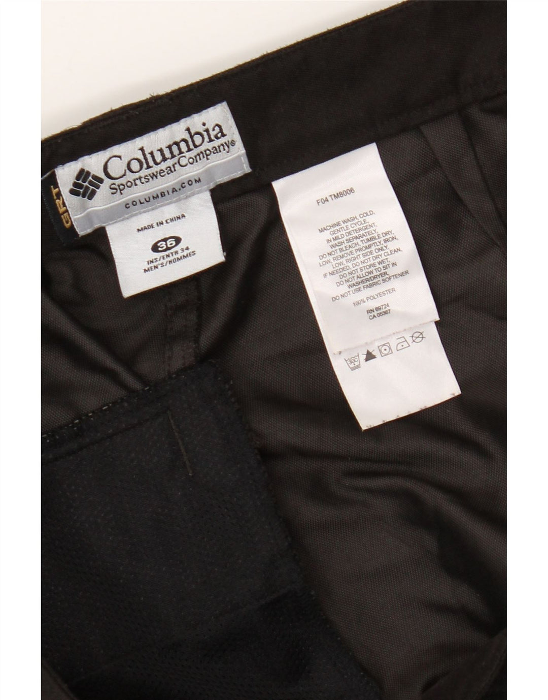 Męskie proste spodnie cargo Columbia W36 L33 Brązowy poliester