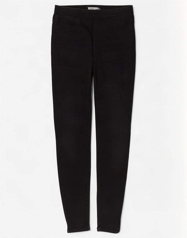 Marks & Spencer Womens Jegging Jeans UK 12 Medium W30 L29 Black Cotton