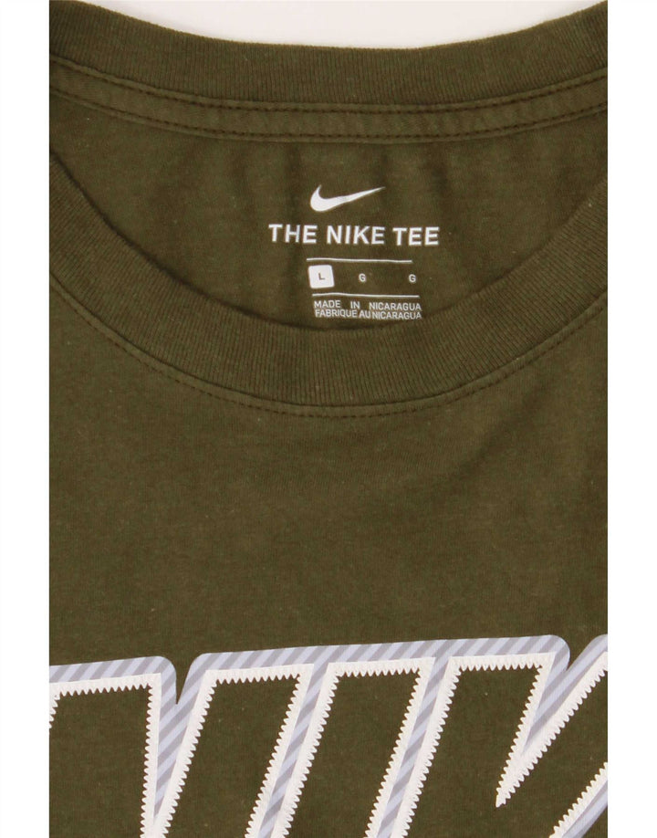 Męski T-shirt Nike z grafiką, duży, zielony