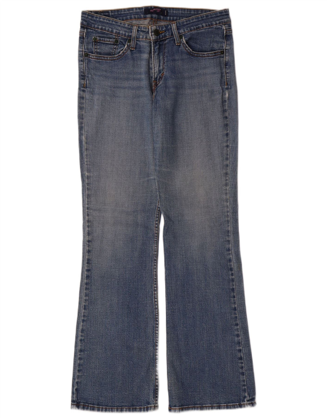 Damskie jeansy Levi's 518 Super Low Bootcut US 9 Medium W30 L31 Niebieska bawełna