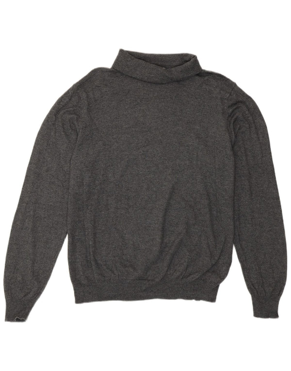 Marks & Spencer Damski sweter z golfem UK 14, duży, szary