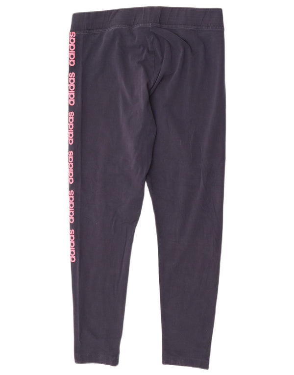 Damskie legginsy Adidas Graphic UK 18 XL, granatowe, bawełniane