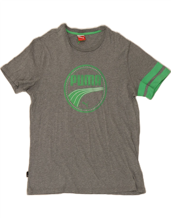 PUMA Mens Graphic T-Shirt Top XL Grey Cotton Vintage Puma and Second-Hand Puma from Messina Hembry 