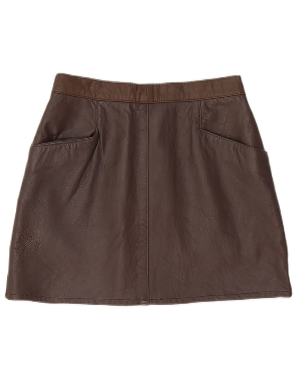Rumours N Gossyp Damska mini skórzana spódnica Canada UK 10 Small W30 Brown