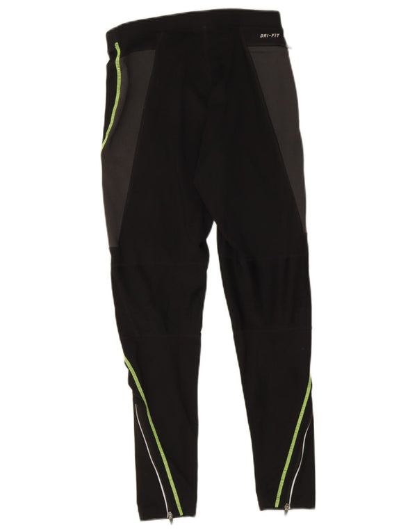 Damskie legginsy Nike Dri Fit UK 10, małe, czarne, poliestrowe, sportowe