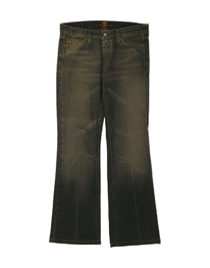 7 FOR ALL MANKIND Mens Low Waist Bootcut Jeans W28 L30 Blue Tie Dye Vintage 7 For All Mankind and Second-Hand 7 For All Mankind from Messina Hembry 