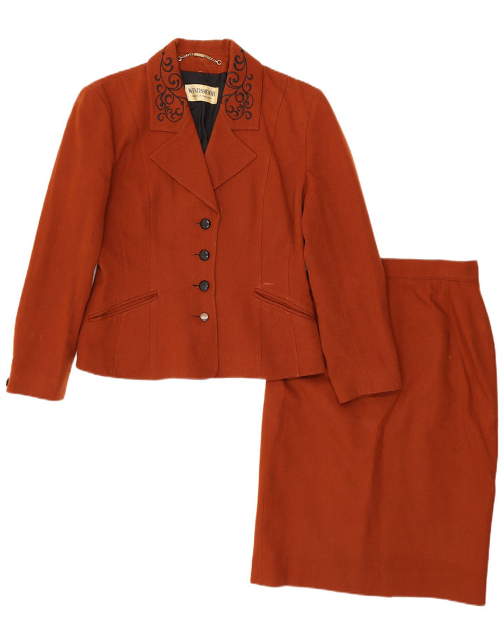 Damski zestaw dwuczęściowych spódnic Windsmoor Oversize UK 8 Small W26 Brązowa nowa wełna