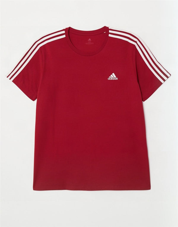 Adidas Męska koszulka Top 2XL Burgundowa bawełna