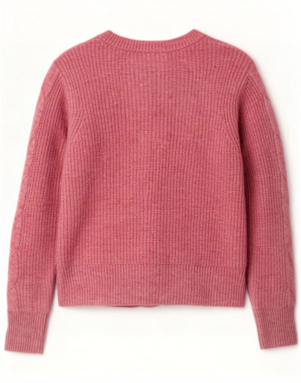 Damski sweter rozpinany Marks & Spencer UK 14 Duży, różowy, nakrapiany akryl